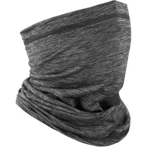 imageAchiou Cooling Neck Gaiter Face Cover Scarf UV Protection Mask for Men and WomenSoft Windproof Hiking Cycling RunningHeather Gray