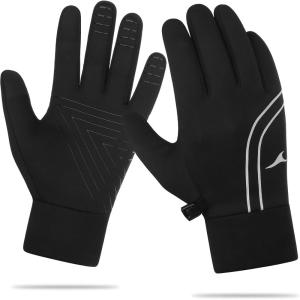 imageAchiou Winter Running Gloves for Men WomenLightweight Touchscreen Liners Thermal Warm Gloves for CyclingDriving Hiking Walking TextingBlack