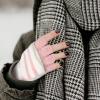 imageAchiou Winter Fingerless Gloves for Women Warm Convertible Clamshell Mitten Knitted Half Finger Flip Top Gloves GirlPink