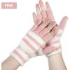 imageAchiou Winter Fingerless Gloves for Women Warm Convertible Clamshell Mitten Knitted Half Finger Flip Top Gloves GirlPink