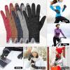 imageAchiou Gloves for Women Winter Touchscreen Warm Soft Comfortable Elastic Fluff Lined Texting Glove for Traveling Working