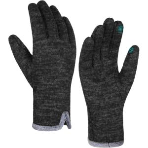 imageAchiou Gloves for Women Winter Touchscreen Warm Soft Comfortable Elastic Fluff Lined Texting Glove for Traveling Working