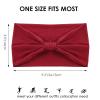 imageAchiou Wide Headbands for Women Non Slip Fashion Boho Knotted Hair Bands for Womes  Cotton Elastic Hair Wrap for Girls Running Sport Yoga6 PackCombination B