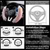 imageAchiou Rhinestone Fluffy Steering Wheel Cover  Comfortable NonSlip Luxury Faux Wool Universal Fit for 145quot to 15quot Steering WheelsBlack and Pink