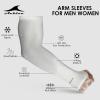imageAchiou Arm Sun Sleeves Compression UV Protection Cooling for Men Women Summer Sunblock Basketball Football Cover Arms Tattoo1 Pair Grey