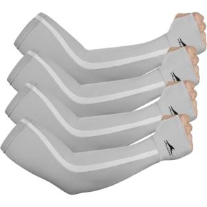 imageAchiou UV Protection Arm Sleeves for Women UPF50 Cooling Sunblock Sleeve Golf Football Outdoor Summer Activities4grey