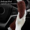 imageAchiou Rhinestone Fluffy Steering Wheel Cover  Comfortable NonSlip Luxury Faux Wool Universal Fit for 145quot to 15quot Steering WheelsBlack and Coffee