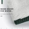 imageAchiou Winter Women Beanie Hat Warm Cable Knit Beanies for Women 3 Color Knitted Hat Skull Cap Faux Fur Pom Fleece LinedBottle Green