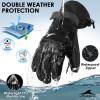 imageAchiou Ski GlovesWinter Cold Weather Gloves for Men WomenWaterproof Touchscreen Snow MittensBlack