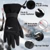 imageAchiou Ski GlovesWinter Cold Weather Gloves for Men WomenWaterproof Touchscreen Snow MittensBlack