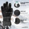 imageAchiou Ski GlovesWinter Cold Weather Gloves for Men WomenWaterproof Touchscreen Snow MittensGray