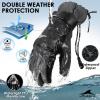 imageAchiou Ski GlovesWinter Cold Weather Gloves for Men WomenWaterproof Touchscreen Snow MittensGray