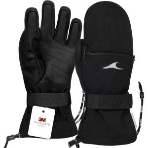imageAchiou Ski GlovesWinter Cold Weather Gloves for Men WomenWaterproof Touchscreen Snow MittensBlack