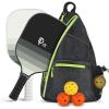 image:imageAchiou Pickleball Paddles Set of 2  HighPerformance Fiberglass Surface Lightweight Rackets with Bag Sports Facility for Men and Women Includes 2 Outdoor and 2 Indoor Pickleball Ball