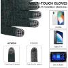 image:imageAchiou Winter Gloves Glove for Men Women Upgraded Touch Screen Texting Warm Running with Thermal Soft Knit LiningBlack  Green