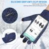 image:imageAchiou Winter Gloves Glove for Men Women Upgraded Touch Screen Texting Warm Running with Thermal Soft Knit LiningBlue