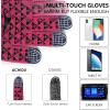 image:imageAchiou Winter Gloves Glove for Men Women Upgraded Touch Screen Texting Warm Running with Thermal Soft Knit LiningBlueberryred