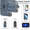 image:imageAchiou Winter Gloves Glove for Men Women Upgraded Touch Screen Texting Warm Running with Thermal Soft Knit LiningGreyblue
