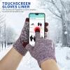image:imageAchiou Winter Gloves Glove for Men Women Upgraded Touch Screen Texting Warm Running with Thermal Soft Knit LiningWhite  Burgundy