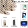 image:imageAchiou Winter Gloves Glove for Men Women Upgraded Touch Screen Texting Warm Running with Thermal Soft Knit LiningWhite  Khaki