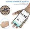 image:imageAchiou Winter Gloves Glove for Men Women Upgraded Touch Screen Texting Warm Running with Thermal Soft Knit LiningWhite  Khaki