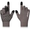 image:imageAchiou Winter Gloves Glove for Men Women Upgraded Touch Screen Texting Warm Running with Thermal Soft Knit LiningPrairie Sand