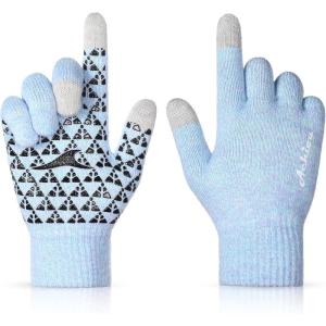 image:imageAchiou Winter Gloves Glove for Men Women Upgraded Touch Screen Texting Warm Running with Thermal Soft Knit LiningCrystalblue