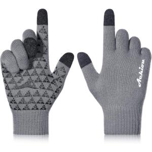 image:imageAchiou Winter Gloves Glove for Men Women Upgraded Touch Screen Texting Warm Running with Thermal Soft Knit LiningFrost Gray