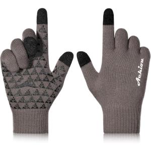 image:imageAchiou Winter Gloves Glove for Men Women Upgraded Touch Screen Texting Warm Running with Thermal Soft Knit LiningPrairie Sand