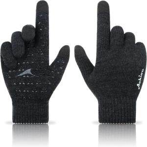 image:imageAchiou Winter Gloves Glove for Men Women Upgraded Touch Screen Texting Warm Running with Thermal Soft Knit LiningShade Gray